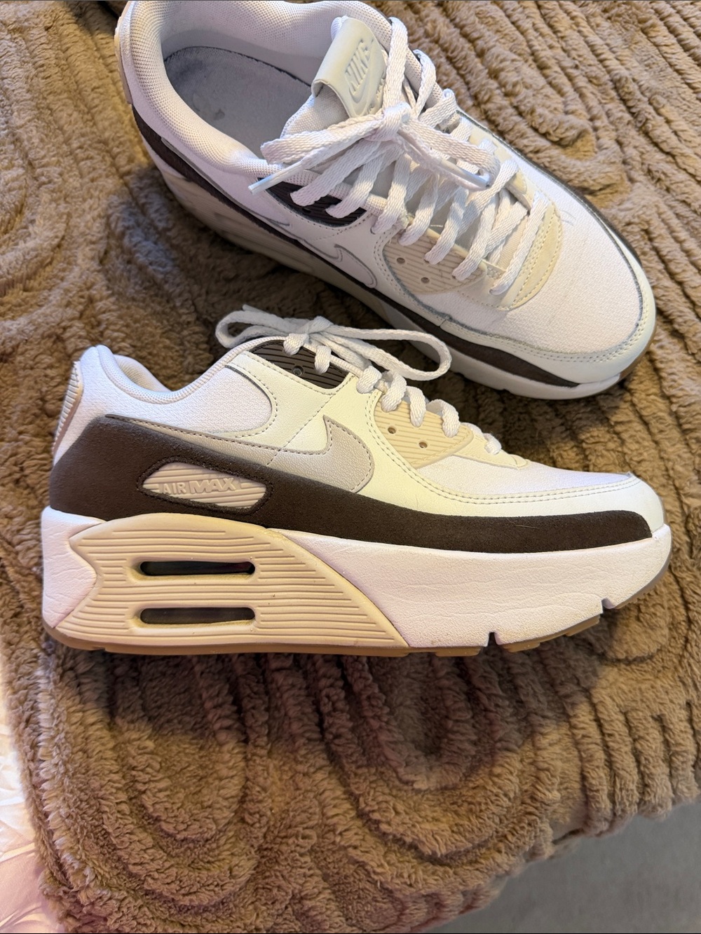 Nike Women’s Air Max Sneakers in White and Brown